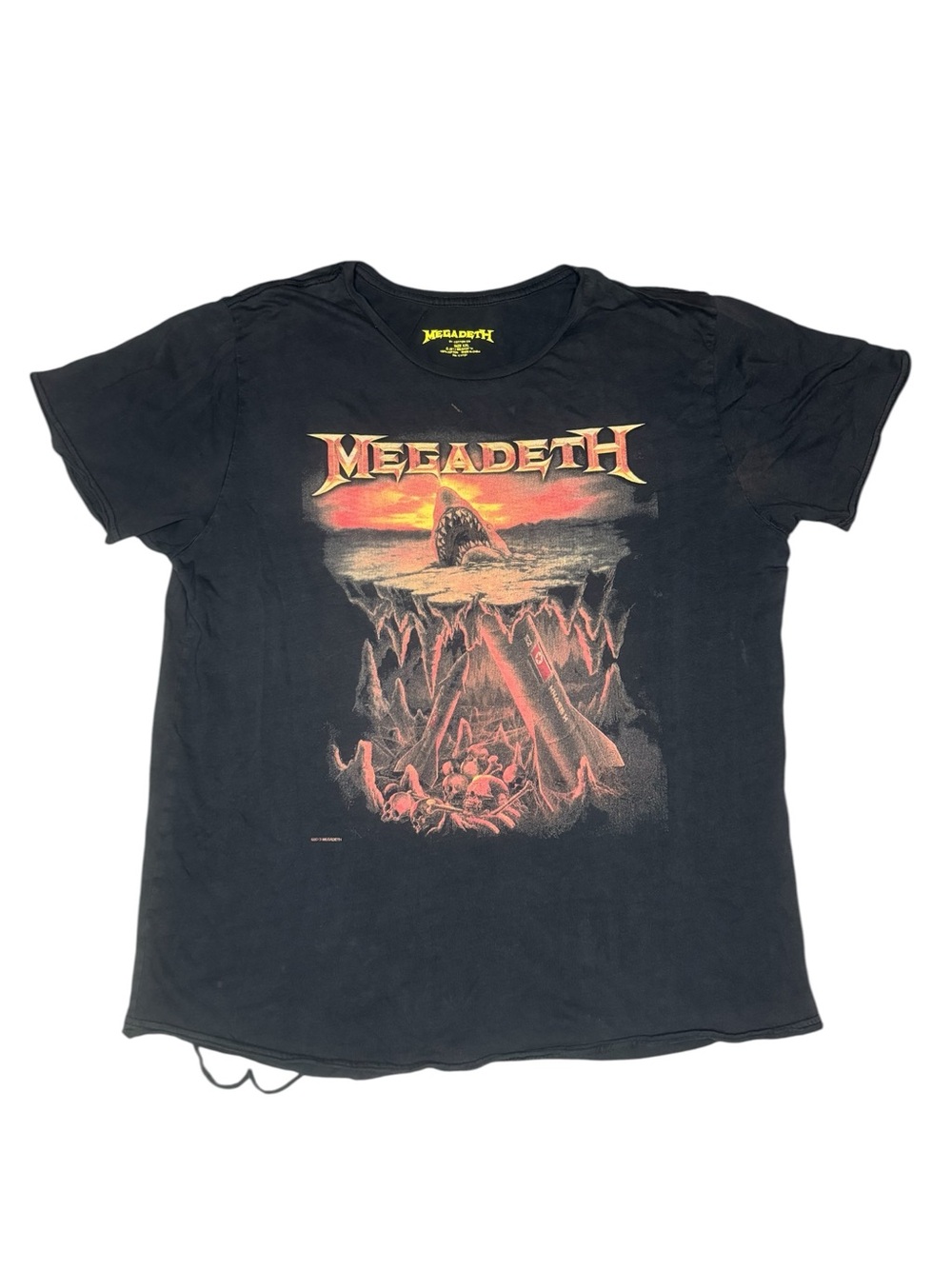 Megadeth "Warhead Shark" Graphic T-Shirt (2013 Licensed Reissue)